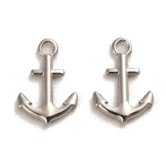 Подвеска Якорь 22 стальной коннектор 16*11мм тоггл цвет платины (Хирургическая сталь)