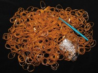 (РАСПРОДАЖА!!!) Набор для плетения браслетов 59 Loom Bands в пакете Т.ЗОЛОТИСТЫХ прозрачных (Loom Bands) (600 резинок)