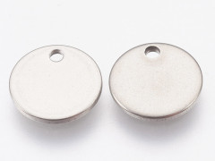 Подвеска Жетон 41 Круглая из стали 15*1мм цвет платины (Хирургическая сталь)