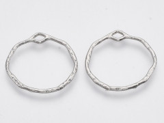 Подвеска Рамка 56 Круглая 35*35*1,5мм цвет платины (литьё)