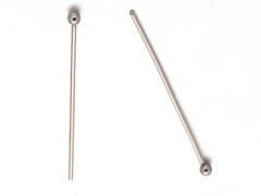 Штифт с шариком ювелирная сталь 30*0,5мм цвет платины (Хирургическая сталь)(20шт)